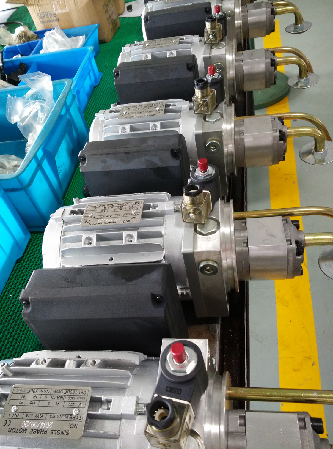 Double Acting Hydraulic Cylinder Hyd Power Pack Unit With 2 Station