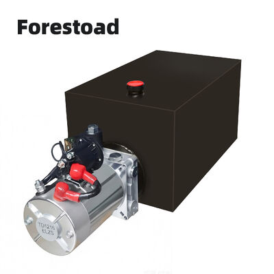 Forestoad 10 Quart Hydraulic Power Unit Single Acting 12V / DC ปั๊มไฮดรอลิกสําหรับการยกรถยนต์รถยนต์, SAE#6 Connector,2 GPM อัตราการไหล 3200 PSI ความดันการบรรเทาสูงสุด, ถังโลหะ 2.5 Gal
